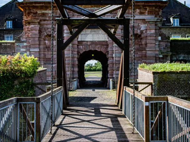 Ansicht des Haupttorgebäudes an der ehemaligen Zitadelle in Wesel