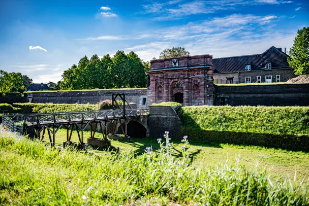 Ansicht des Haupttorgebäudes an der ehemaligen Zitadelle in Wesel