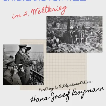 Veranstaltungsplakat für eine Vortragsveranstaltung zum 2. Weltkrieg