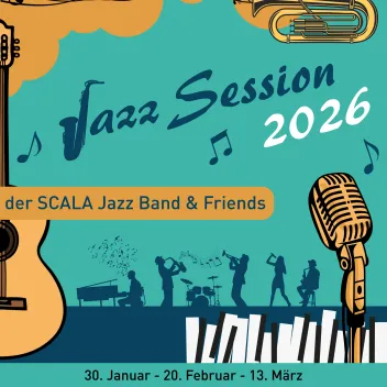 Veranstaltungsplakat für eine Musikveranstaltung