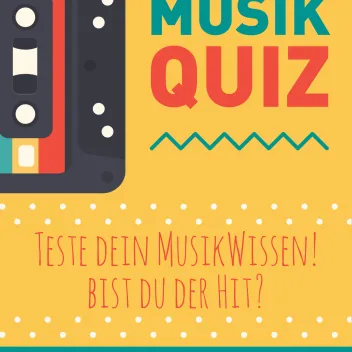 Veranstaltungsplakat für eine Quizveranstaltung