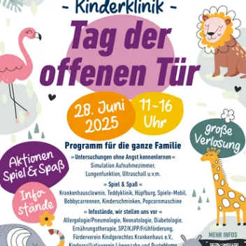 Veranstaltungsplakat zum Sommerfest der Kinderklinik