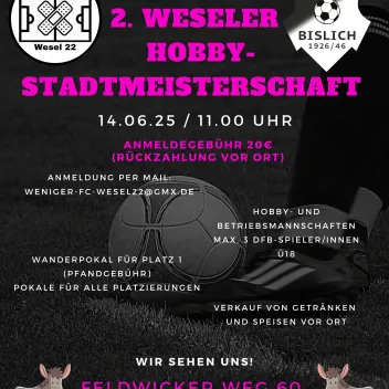 Veranstaltungsplakat für eine Sportveranstaltung