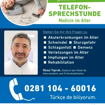 Event Image: Telefon-Sprechstunde mit dem Chefarzt der Altersmedizin